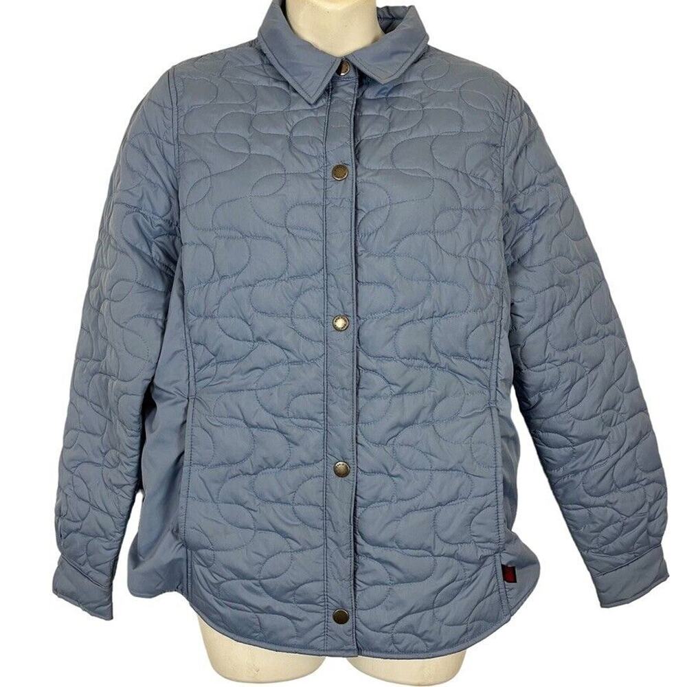 Woolrich Heather Womens Quilted Blue Lightweight Puffer Jacket sz XS X Small